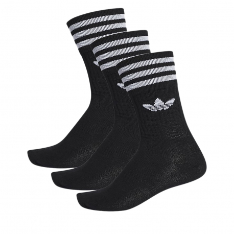 Ponožky ADIDAS ORIGINALS-SOLID CREW SOCK BLACK/WHITE 3 PCK