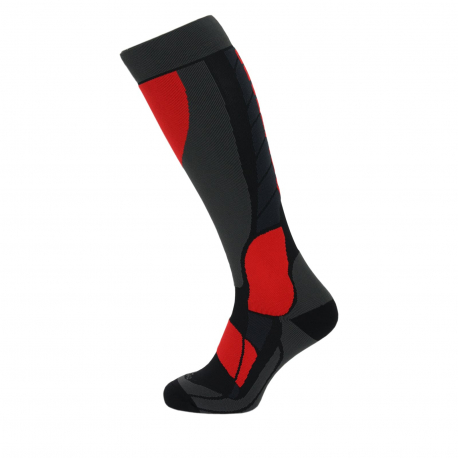 Lyžařské kompresní podkolenky BLIZZARD-Compress 120 ski socks, black/grey/red