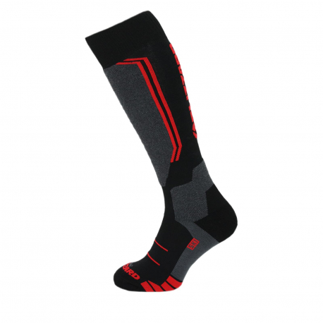 Lyžařské podkolenky (ponožky) BLIZZARD-Allround wool ski socks,black/anthracite/red