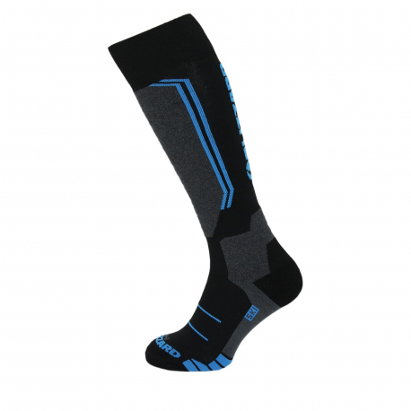 Juniorské lyžařské podkolenky (ponožky) BLIZZARD-Allround wool ski socks junior,black/anthracite/blue