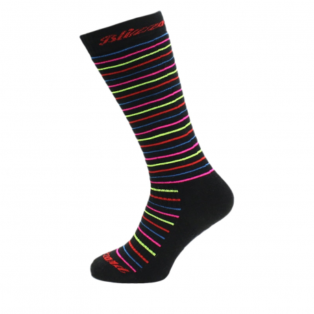 Juniorské lyžařské podkolenky (ponožky) BLIZZARD-Viva Allround ski socks junior, black/rainbow stripes